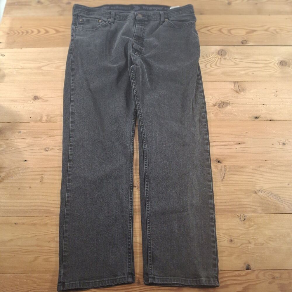 Wrangler Mens 38x29 Black Jeans Straight